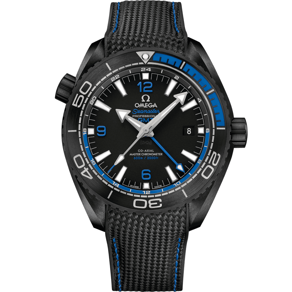 Omega Seamaster Planet Ocean 600M Deep Black 45.5 mm, black ceramic on rubber strap
