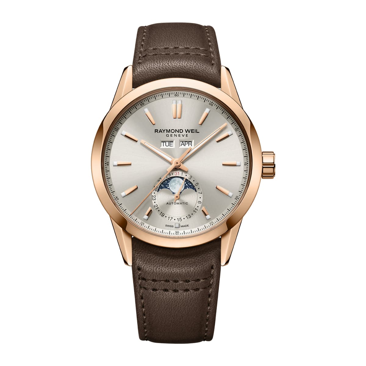Raymond Weil Freelancer Moon Phase Two-Tone Rose Gold PVD